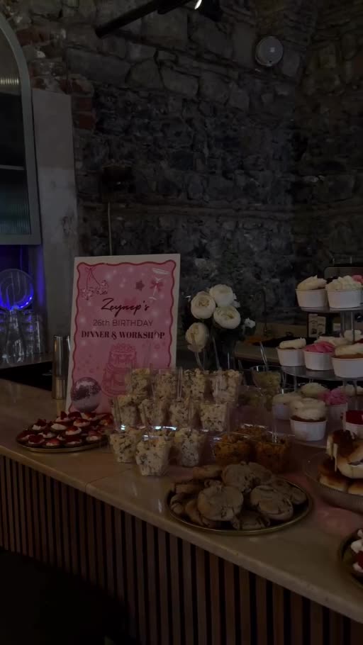 Belle'nin catering ve pasta workshop'u düzenlediği özel kutlamadan bir an